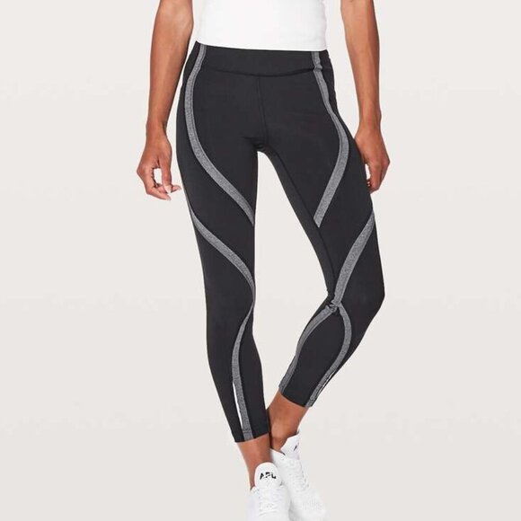 Lululemon Wild Twist 7/8 Tight *25" SM FLAW - 6 Black / Heathered Black - Picture 1 of 8